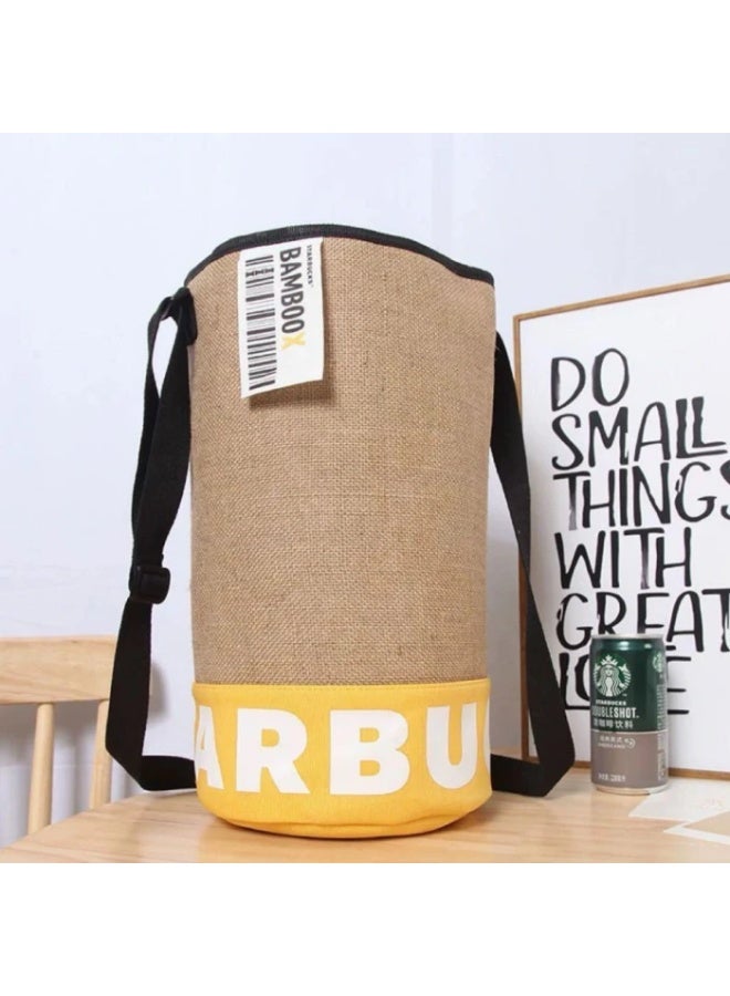 Starbucks Straw Woven Bucket Bag | Eco-Friendly Shopper Tote | Stylish Summer Handbag - Image 3